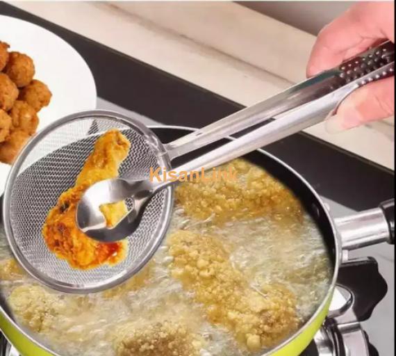 Multi-Functional Filter spoon Clip food kitchen oil-frying salad BBQ