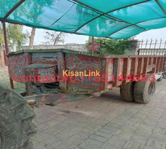 tractor trolley with blade and hal and all new tyres